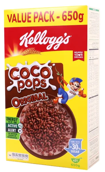 [كيلوقز حبوب كوكو بوبس عبوة اقتصادية 650جم][KELLOGGS CERESLS COCO POPS VALUE PACK 650GM]
