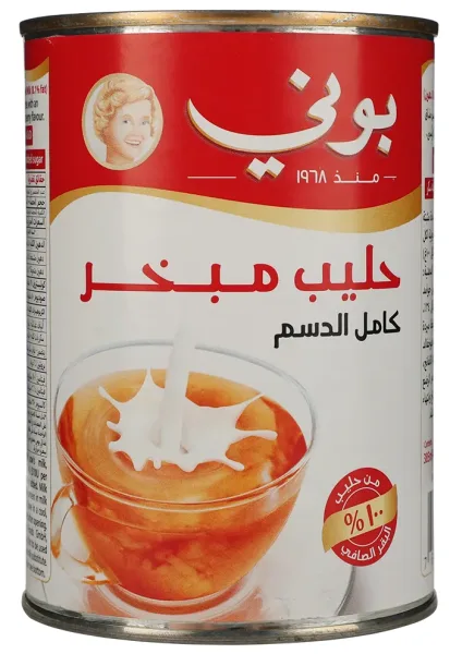 [حليب بوني كامل الدسم]   [BONNY FULL CREAM EVAPORATED MILK 340 GM]